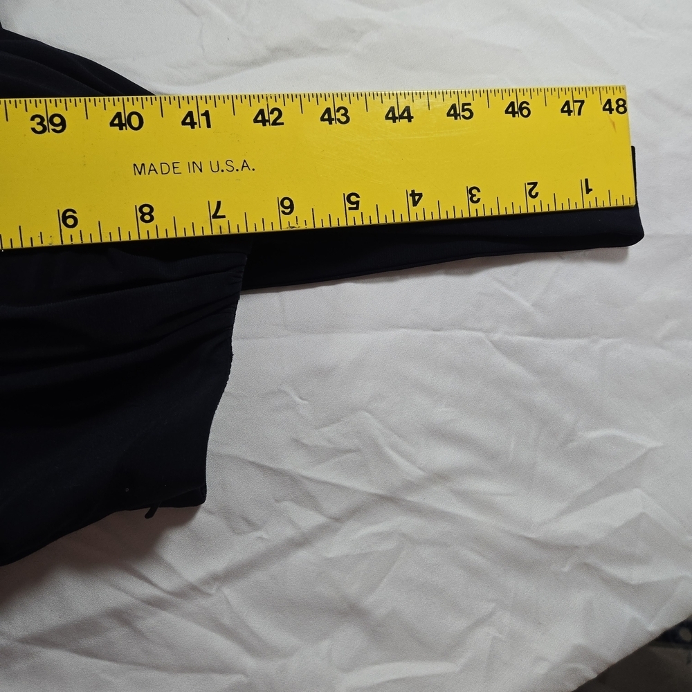 Dress Barn Elegant Navy Maxi Dress with Satin Bow - Picture 8 of 10